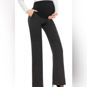 Tapata - Gray Maternity Bootcut Work Pants - XL